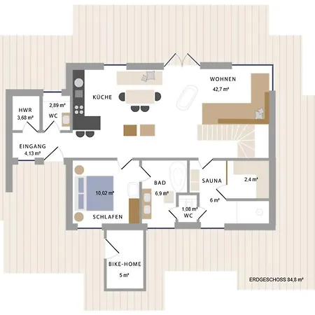 Reetdorf Geltinger Birk Kuenstlerkate Windstille Nyaraló